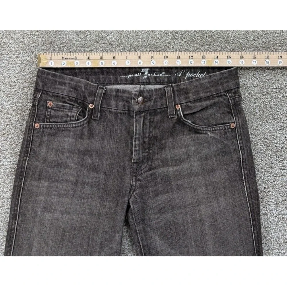 7 for All Mankind 'A' Pocket Jeans Womens‎ 28 Brown Flared Stretch Boho Festival - Picture 10 of 14